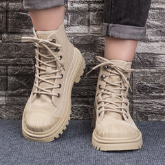 Women's Lace Up Chunky Heel Outdoor Boots