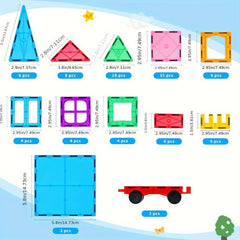 99pcs Magnetic Tiles Building Blocks Educational Toys for Kids Age 3-8