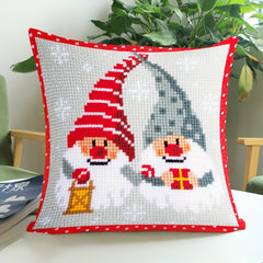 Christmas Pillow Case Embroidery Stamped DIY Cross Stitch Kit
