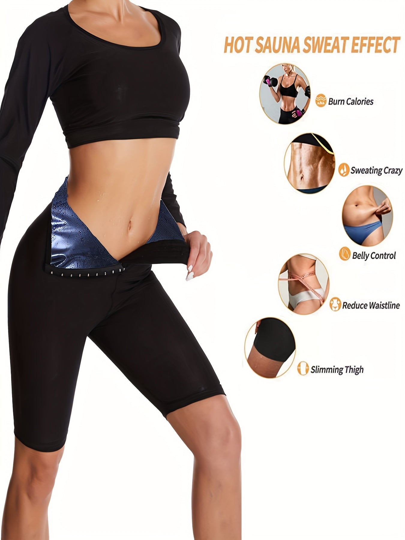 Sports High Waist Running Shorts Sweat Wicking Fitness Shorts