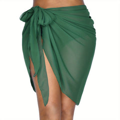 Milkfeel Sarong Wrap Women Beach Cover Up Chiffon Crinkled Bikini Coverup