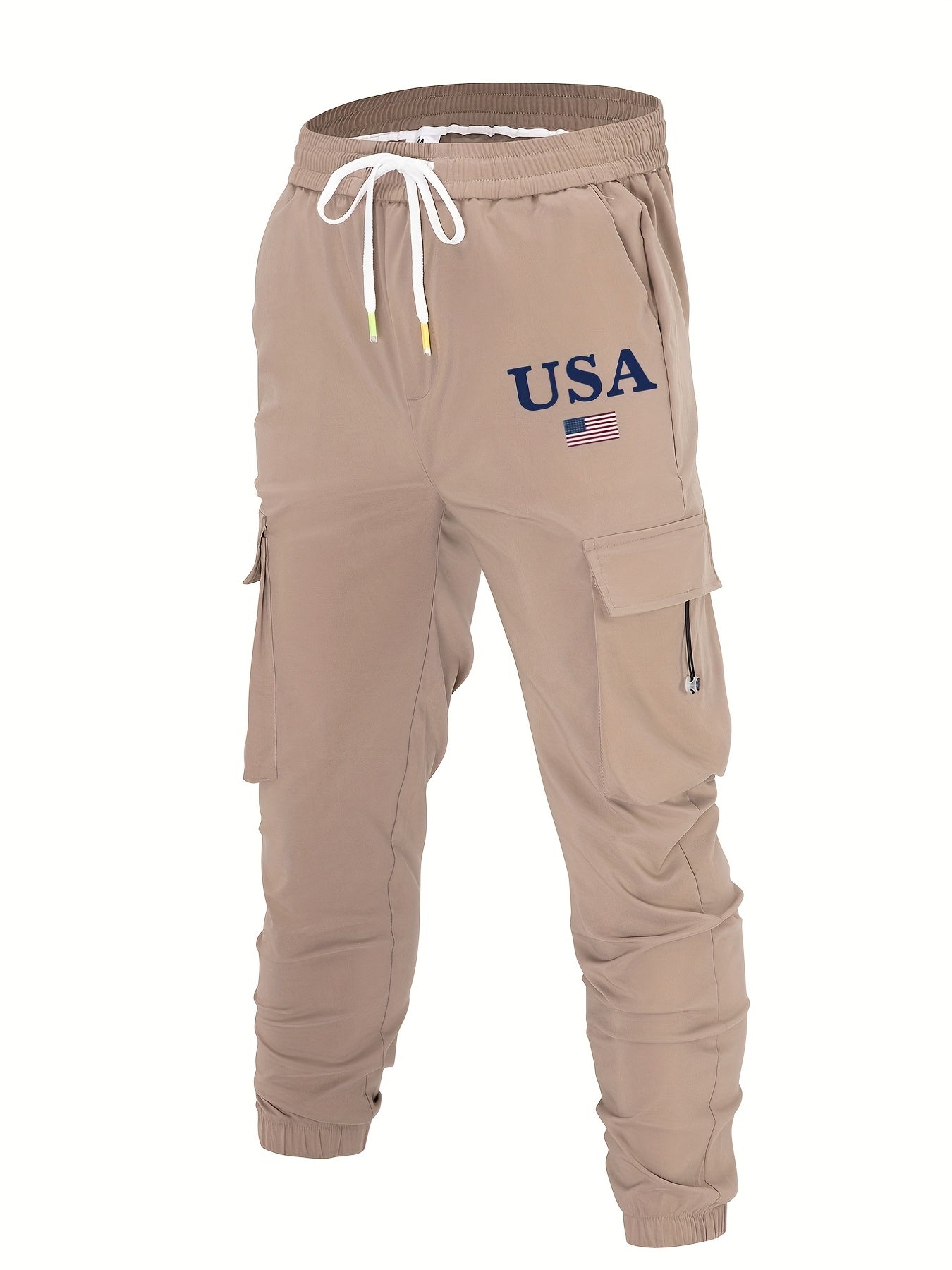 Men's Cargo Pants Flap Pocket Trousers Loose Casual Outdoor Work Streetwear
