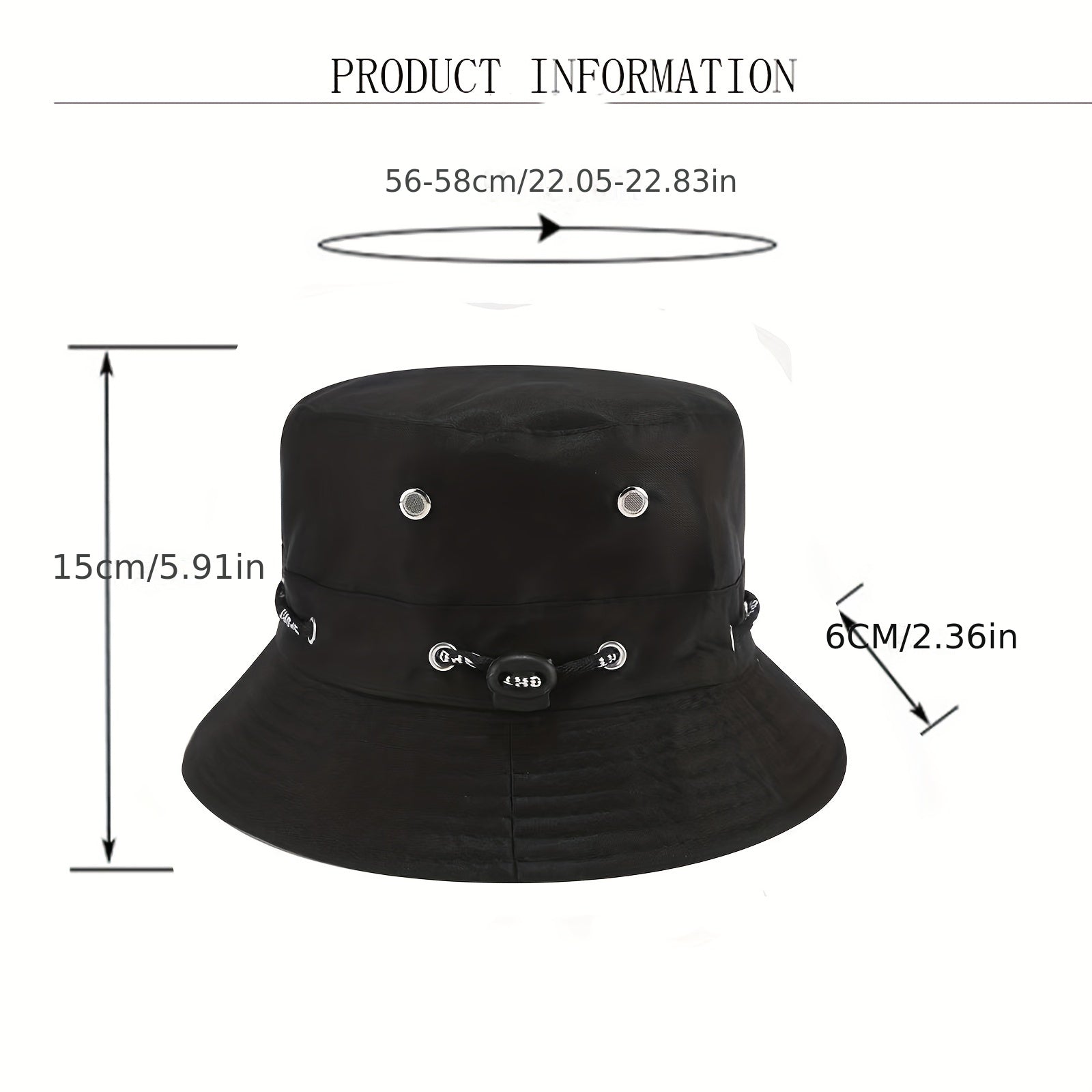 Men's Bucket Hat Sun Protection Adjustable Fisherman Hat