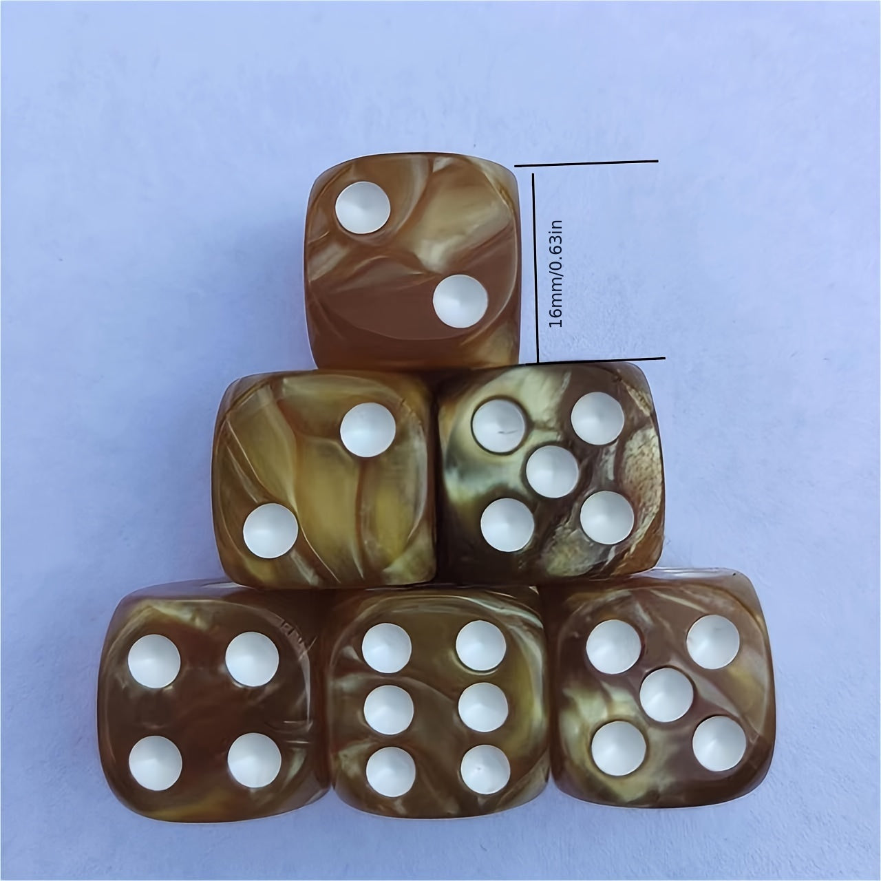 12 Colorful 16mm D6 Funny Dice Set for Games & Parties