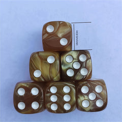 12 Colorful 16mm D6 Funny Dice Set for Games & Parties