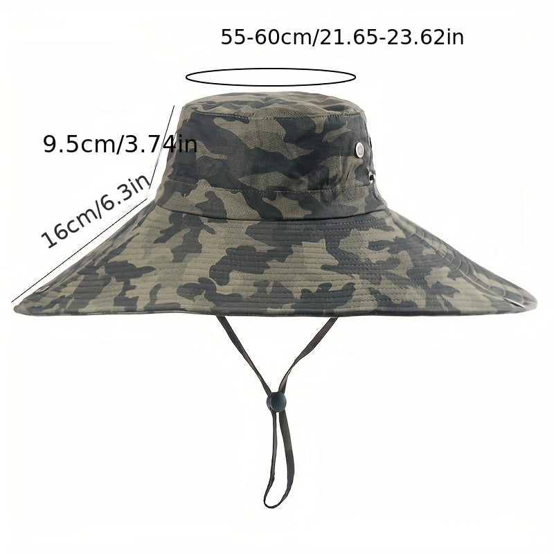 Oversized Brim Bucket Hat for Outdoor Sun Protection