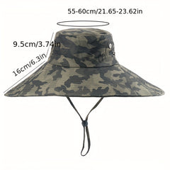 Oversized Brim Bucket Hat for Outdoor Sun Protection