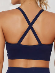 Criss Cross Straps Sporty Crop Tank Top