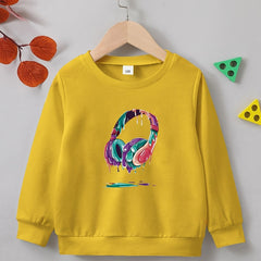 Melting Headphone Boys Pullover Sweatshirt