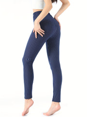 Stripped Yoga Pants Stretchy Fitness Leggings Women's Activewear