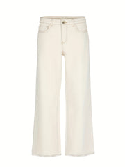 Straight Leg Denim Pants Loose Fit Ankle Length Jeans