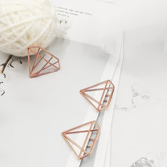 5pcs Rose Golden Diamond Paper Clip Label Clip Student Gift Stationery