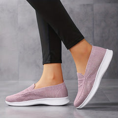 Women's Breathable Knit Slip-On Sneakers Lightweight Walking Shoes
