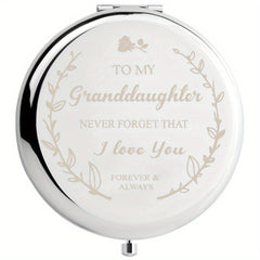 Engraved Compact Mirror Unique Mothers Birthday Wedding For Granddaughter