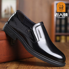 LAORENTOU Men's Leather Slip On Dress Shoes