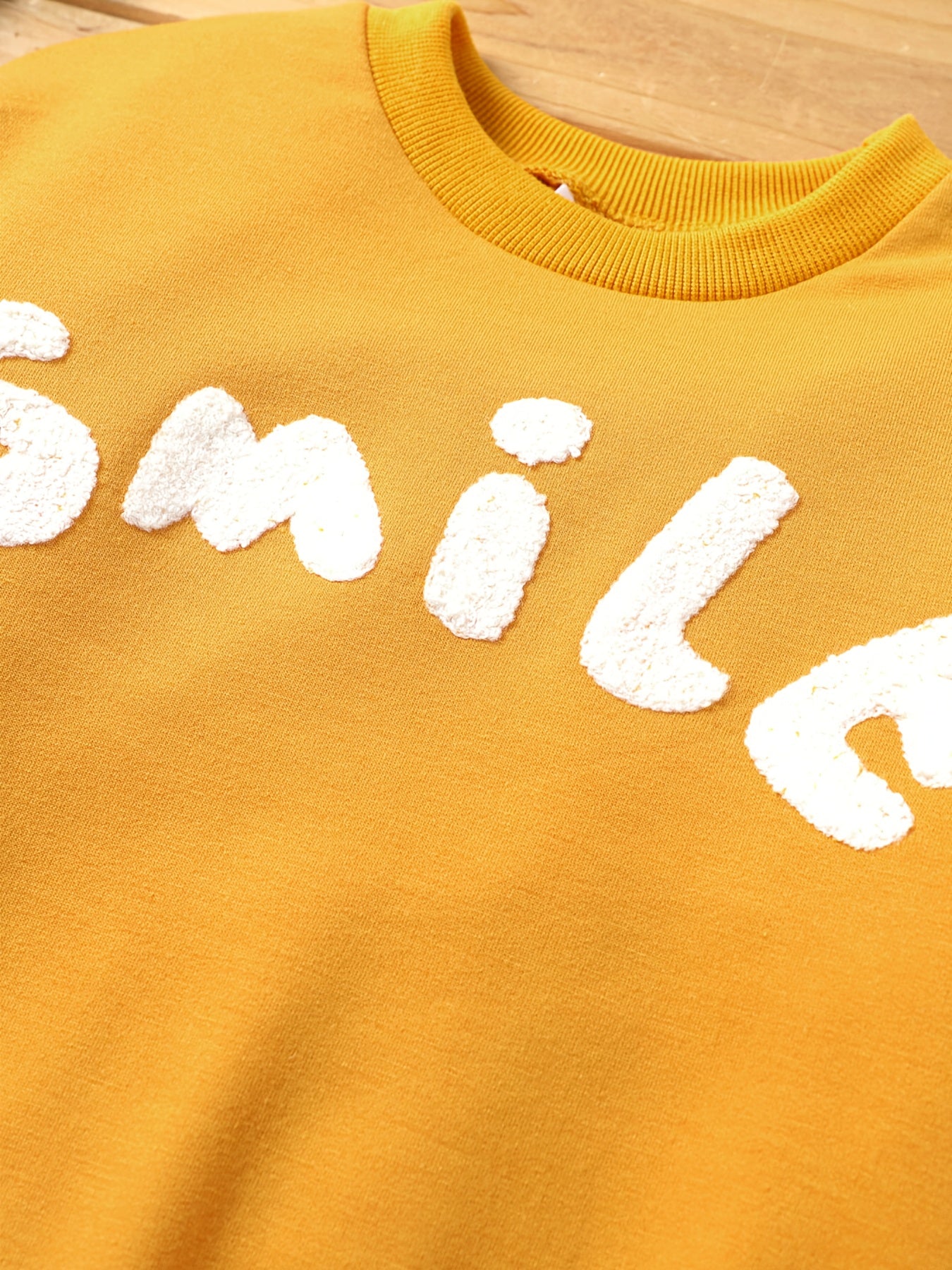 Boys Embroidered Pullover Sweatshirt Crew Neck Tops
