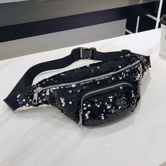 Hot Lady Casual Sequins Messenger Bag Female Leisure Chest Bag