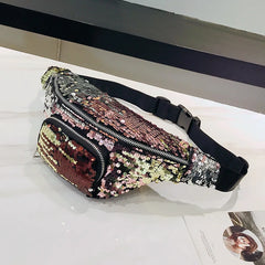 Hot Lady Casual Sequins Messenger Bag Female Leisure Chest Bag