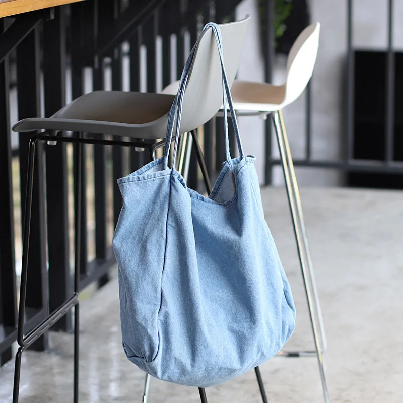 Hot Women Handbag Denim Tote Bag Lady Large Casual
