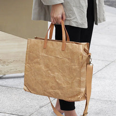 Retro Big Kraftpaper Large Tote Bag for Women