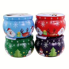 Iron Box Perfume Candle Jar Round Tin Scented Tea Candy Box