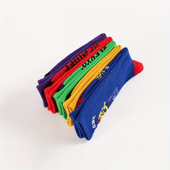 Men's Cartoon Crew Socks, Casual Unisex Socks for Outdoor