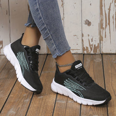 Women's Breathable Running Shoes Lace up Non Slip Sports Sneakers