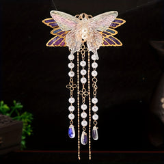 Vintage Hanfu Hair Clips Butterfly Tassel Traditional Hair Accessories