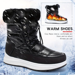 Waterproof Snow Boots High Top Slip On Winter Shoes