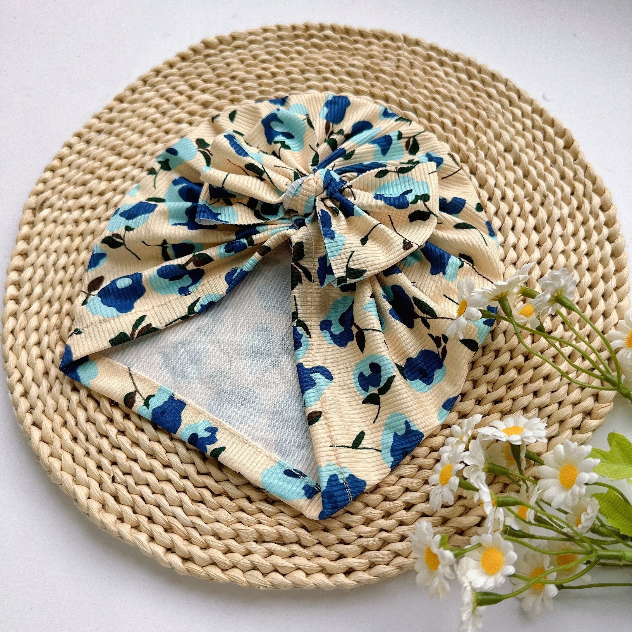 Baby Bow Print Headband Soft Baby Hat for Newborns