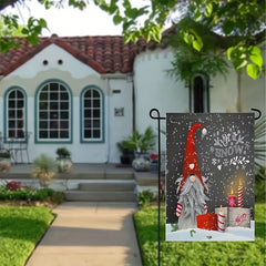 Season Garden Flags Christmas Gnome Candles Snowflake Gift Boxes Holiday Flag