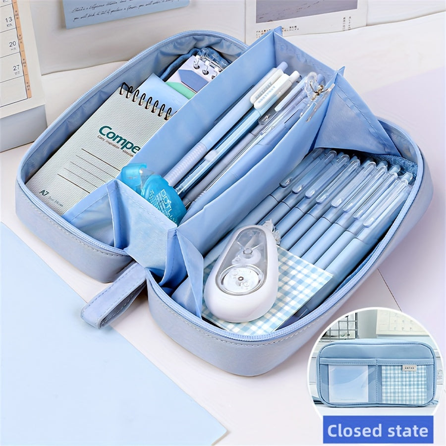 Large Capacity Storage Bag Pencil Case Stationery Box Makeup Bag