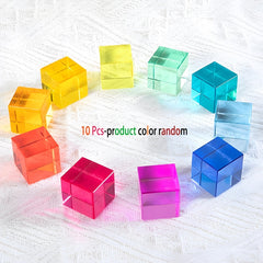 Acrylic Building Blocks Bright Transparent Cubes for Creative Play