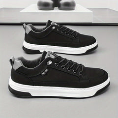 Men's Canvas Lace-up Sneakers Casual Shoes Breathable