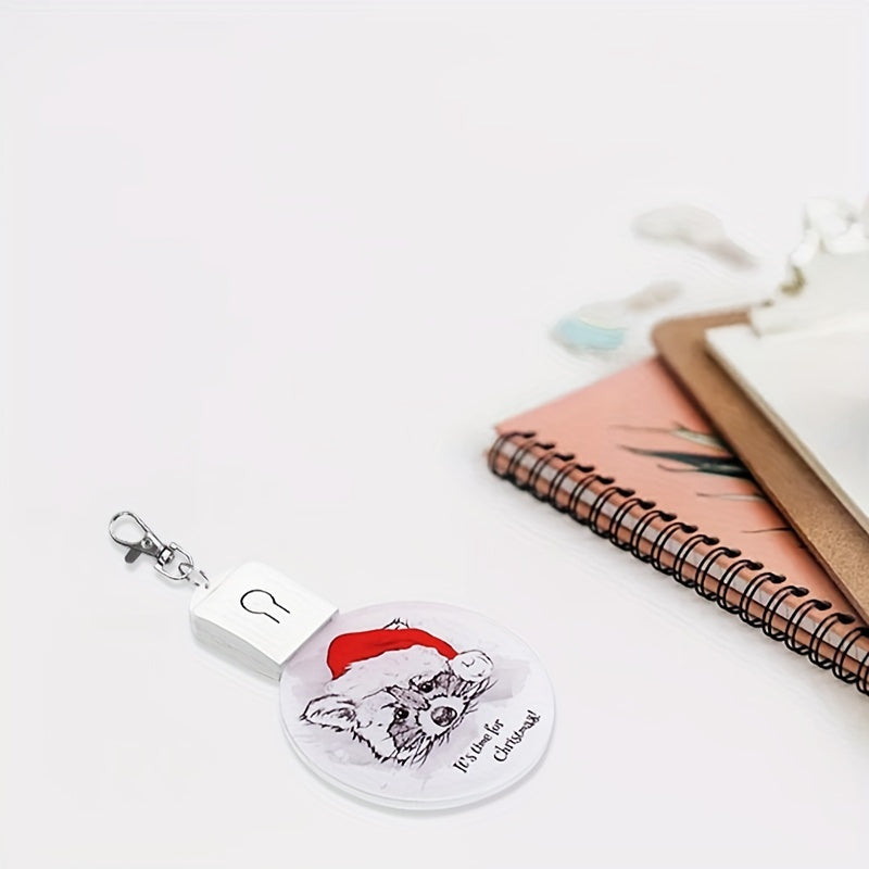 10pcs Acrylic Colorful LED Light Keychain Pendant