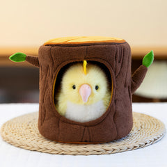 2pcs Elf Series Bird Plush Toys Sparrow & Parrot Avian Dolls