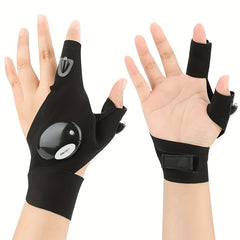 LED Flashlight Gloves for Camping Night Fishing