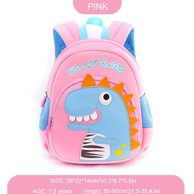 3D Dinosaur Cartoon Kids Backpack for School