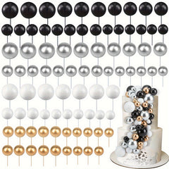108pcs Cake Insert Topper Foam Cake Ball Baking Decoration