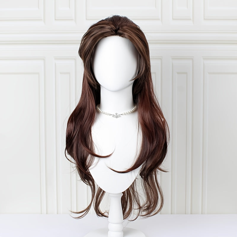 Long Brown Heat Resistant Cosplay Costume Wig