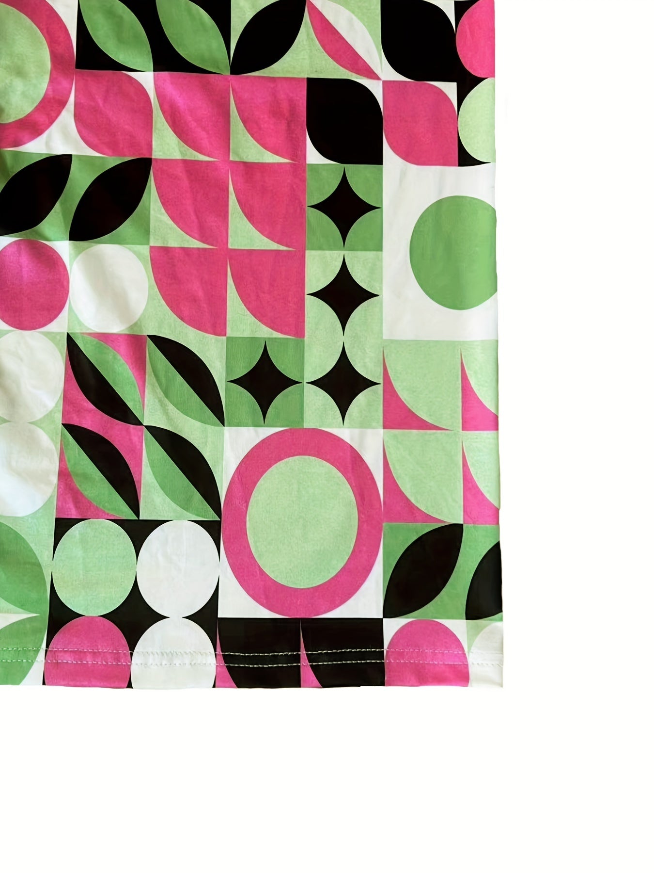 Geometric Print Maxi Skirt With Pockets