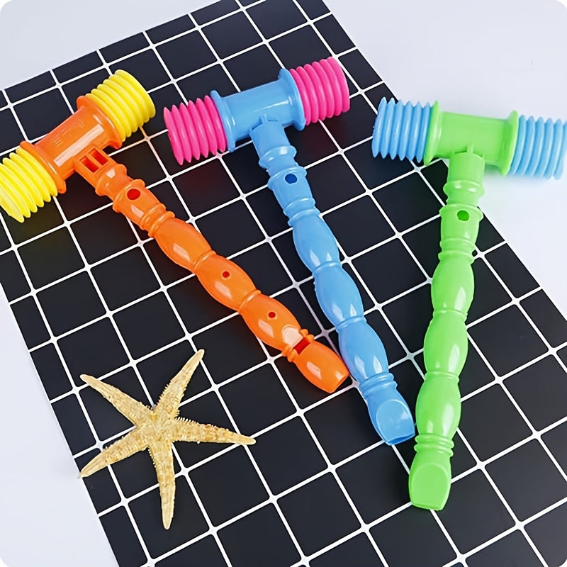 3pcs Rubber Hammer Squeak Toys Fun Plastic Percussion Carnival Circus Gift