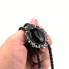Men's Retro Stone Buckle Ties Adjustable Neckties