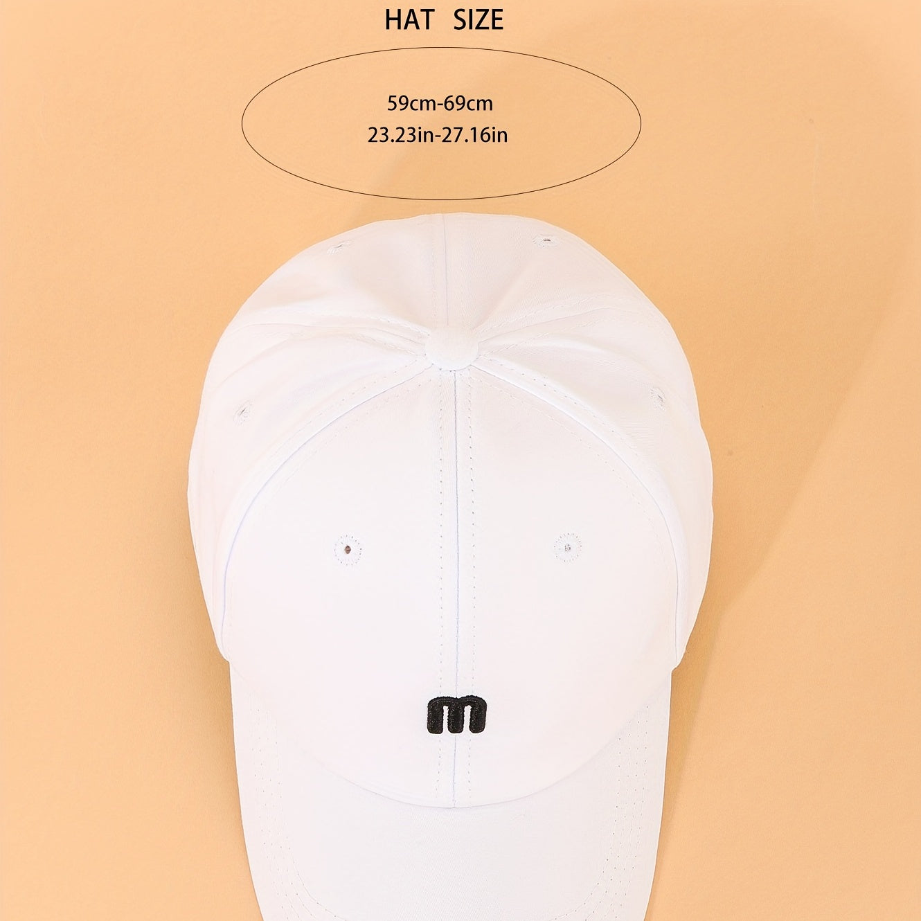 M Embroidery Baseball Cap Casual Sunscreen Dad Hat Breathable Sports Hats