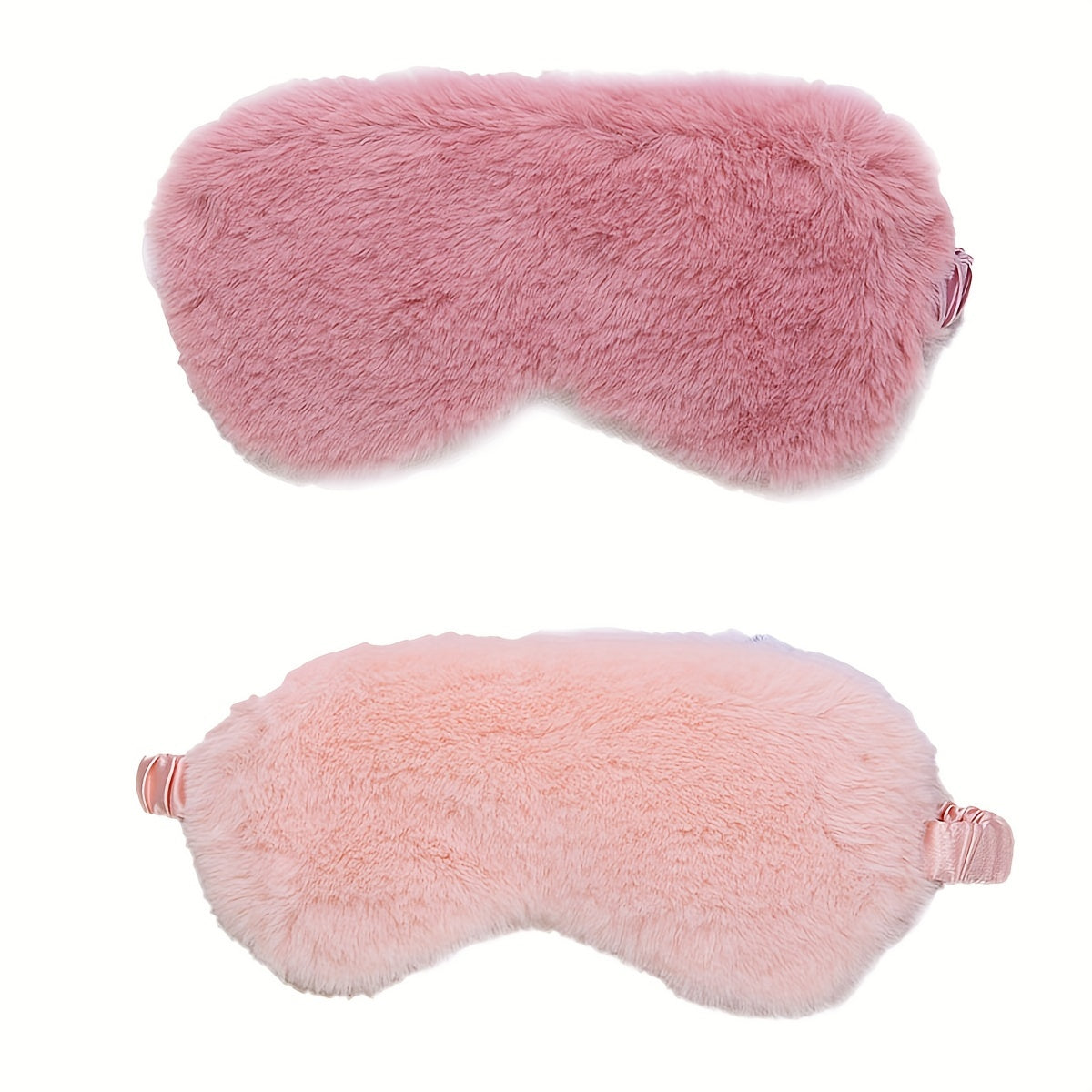 2pcs Plush Soft Sleep Eye Mask Blackout Comfortable Blindfold