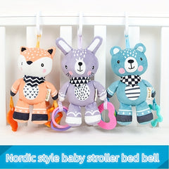 Baby Teething Ring Rattle Cloth Crib Hanging Doll Toy