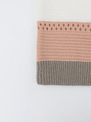 Colorblock Striped Open Front Cardigan