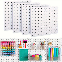 1pc Plastic Pegboard With 1 Inch Hole Spacing Storage Rack