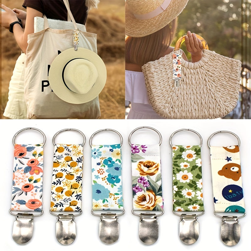 Flower Pattern Hat Clip On Bag Hat Holder For Handbag Backpack Luggage