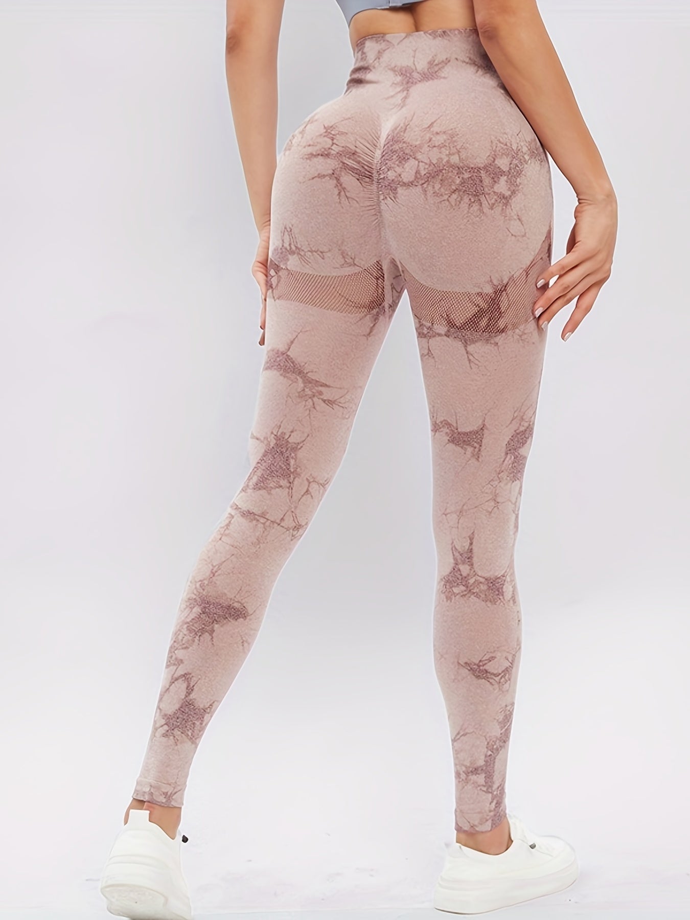 Tie Dye Slim Fit Yoga Leggings High Waist Gym Running Pants